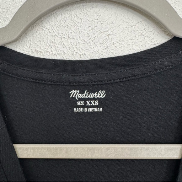 Madewell V-Neck Tank Top Soft Everyday Casual Basic Black Size XXS - Picture 2 of 5